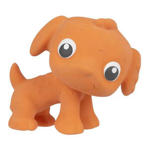 Playgro Eco Play Natural Rubber Pooky Puppy Orange