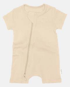 Toshi Dreamtime Organic Onesie Short Sleeve - Almond