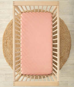 Love To Dream 2-in-1 Waterproof Sheet & Mattress Protector Sheet Cot/Crib - Rose