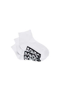 Bonds Kids Cushioned Quarter Crew Socks 3 Pack - White