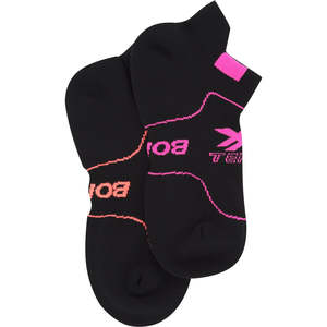 Bonds Women's X-Temp Sport Low Cut Socks 2 Pack - Black/Pink/Orange