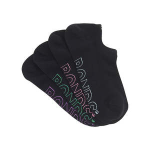 Bonds Womens Logo Lightweight No Show 4 Pack - Black