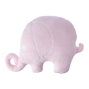 Playgro Pink Elephant Shaped Polyester Cot Cushion