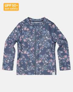 Toshi Swim Kids Rashie Long Sleeve Full Zip Classic - Athena Moonlight