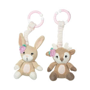 Living Textiles 2 Pack Stroller Toys - Fawn & Bunny
