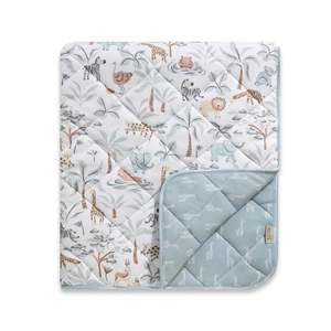 Living Textiles: Living Textiles Reversible Quilted Cot Comforter - Wild Safari