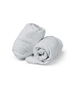 Love To Dream Fitted Cot/Crib Sheet Twin Pack - Grey