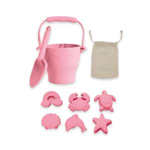 Playground 8 Piece Silicone Bucket Set - Light Pink