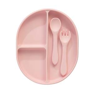 Playground Silicone Feeding Set - Light Pink