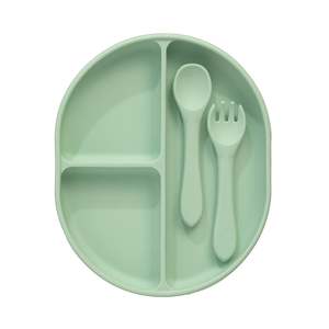 Playground Silicone Feeding Set - Light Sage