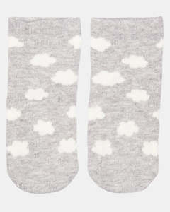 Toshi Organic Socks Ankle Jacquard - Clouds