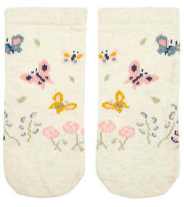 Toshi Organic Socks Ankle Jacquard - Butterfly