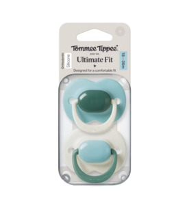 Tommee Tippee Ulitmate Fit Soother 18 - 36 months 2 Pack - Sage/Blue