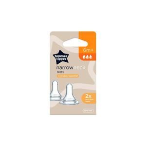 Tommee Tippee: Tommee Tippee Narrow Neck Fast Flow Teats 6m+ 2 Pack