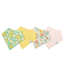 Copper Pearl: Copper Pearl Bandana Bib Set 4 Pack - Lemon