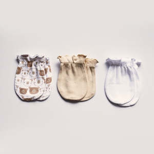 Playette 3 Pack Newborn Bear Mittens