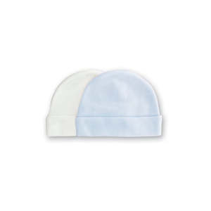 Playette 2 Pack Bamboo Caps White/Blue