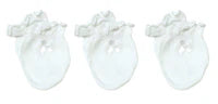 Playette 3 Pack Essential Mittens White