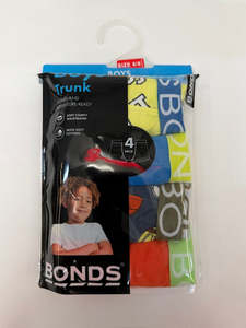 Bonds Boys Trunk 4 Pack - Bonds Game Day