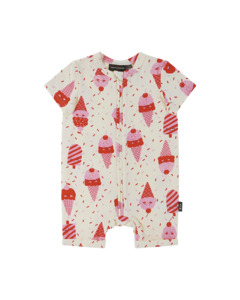 Rock Your Baby Cherry Ice Cream Mimi Shorty Coverall