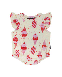 Rock Your Baby Cherry Ice cream Bubble Bodysuit