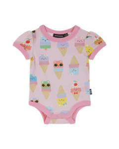 Rock Your Baby Ruby Ringer Bodysuit - Ice Pink