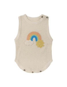 Rock Your Baby La Mer Knitted Romper - Cream