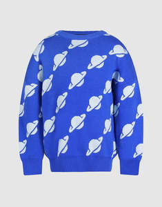 Rock Your Kid Space Knit Jumper - Blue Planet