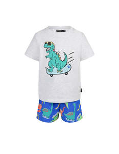 Rock Your Kid Chase Sleep Set - Dino Blue
