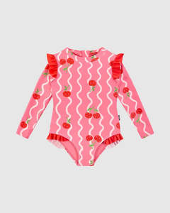 Rock Your Kid Pretty Paddle Suit - Cherry Coral