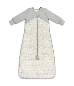 Love To Dream Sleep Bag Long Sleeve 2.5 TOG Quilted Cotton - Grey Daydream