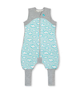 Love To Dream Sleep Suit Sleeveless 0.2 TOG Organic Cotton - Turquoise Clouds