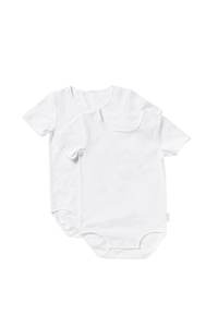 Bonds Wonderbodies Short Sleeve Bodysuit 2 Pack - White