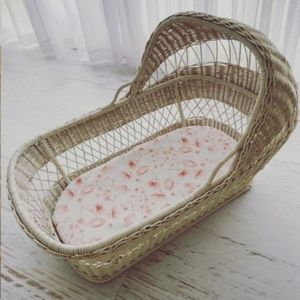 Anchor & Arrow Fitted Jersey Bassinet/Change Table Sheet - Cherry Blossom