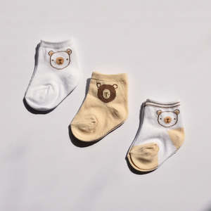Playette: Playette 3 Pack Newborn Bear Socks