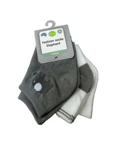 Playette 3 Pack Newborn Elephant Socks