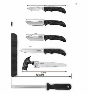 Fixed Blade Knives: STEALTH 6 PC HUNTERS KNIFE SET