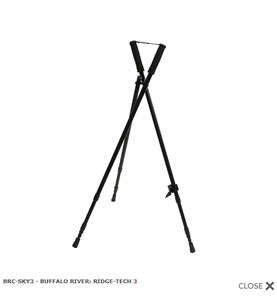 Buffalo River: BUFFALO RIVER: RIDGE-TECH 3 LEGGED BLACK SHOOTING STICK