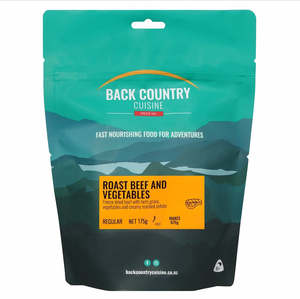 Back Country: Back Country ROAST BEEF AND VEGETABLES 175 gram pack