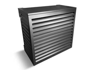 Heat Pump Cover: Aluminum Heat Pump Cover- Black -Medium
