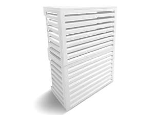 Heat Pump Cover: 2mm Aluminium Heat Pump Cover – Outdoor AC Unit Cover – White (Large)