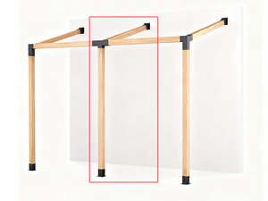 Steel Pergola Bracket: 15° Slanted Wall-Mount Pergola 4-Way Bracket Kit