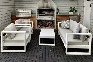 Bask 4-piece Outdoor Lounge Set: 3-Seater, 2 x Single Chairs, Coffee Table (whit&hellip;