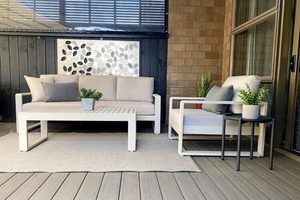Unwind Outdoor suite: 3-seater sofa, single chair,& coffee table (Bone frame) - &hellip;