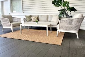 Outdoor Rugs Range - Outside Space: Outdoor Flax Weave Rug 160 x 230 (2 colours) - Outside Space