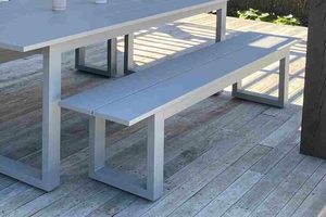 Dining Chairs Seating: LONG LUNCH 2.15M BENCH GREY - Outside Space
