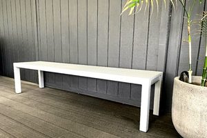 Dining Chairs Seating: DINNER AT OURS BENCH SEAT 1.8M GREY - Outside Space