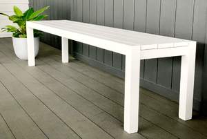 Dining Chairs Seating: DINNER AT OURS BENCH SEAT 1.8M WHITE - Outside Space