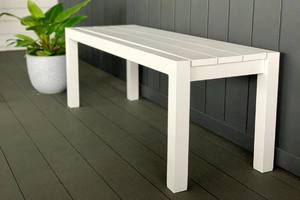 Dining Chairs Seating: DINNER AT OURS BENCH SEAT 1.2M WHITE - Outside Space