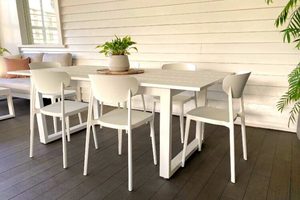 Dining and Bar Tables: LONG LUNCH 2.0M TABLE WHITE - Outside Space